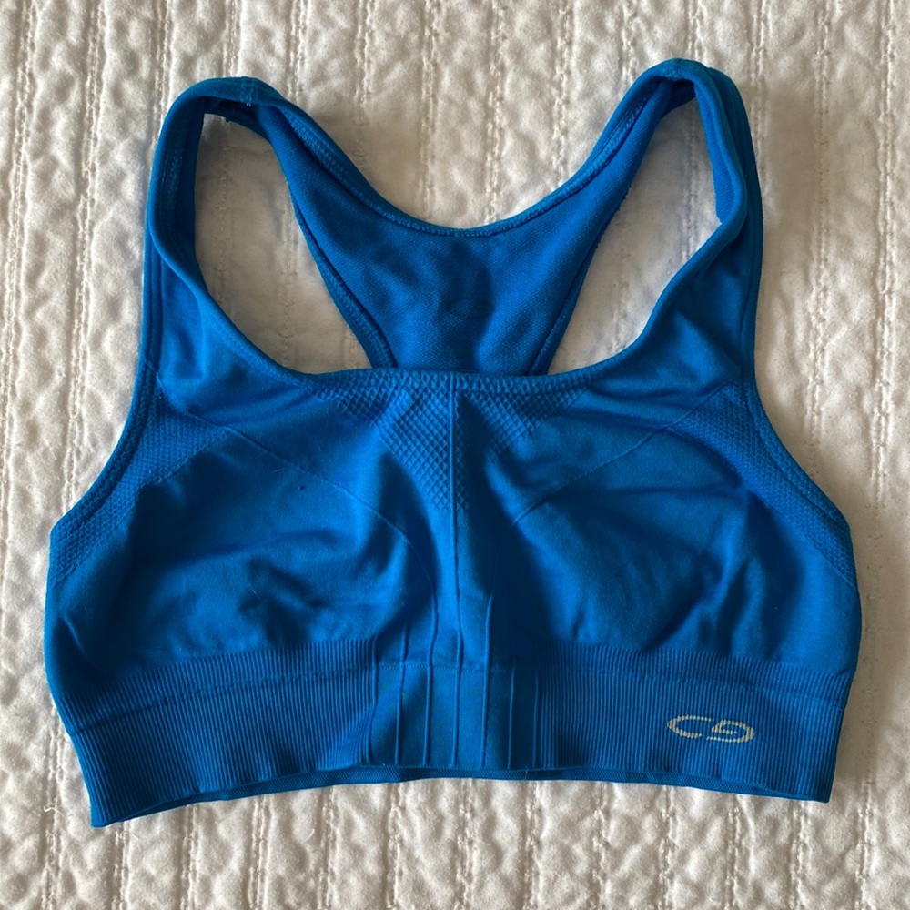 Blue sports bra